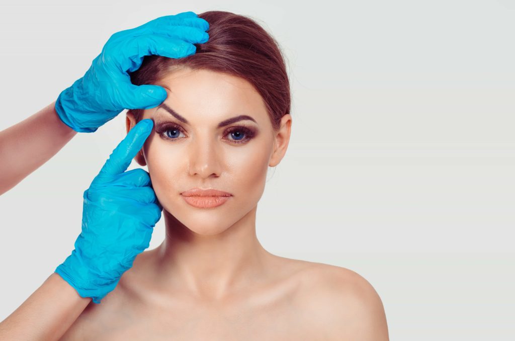 A Lady getting Browlift treatment | Rawnsley Plastic Surgery in Los Angeles, CA